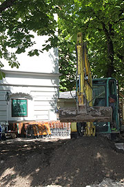 der Biergarten wird nicht vor Ende Juni fertig (gFoto: Martin Schmitz)